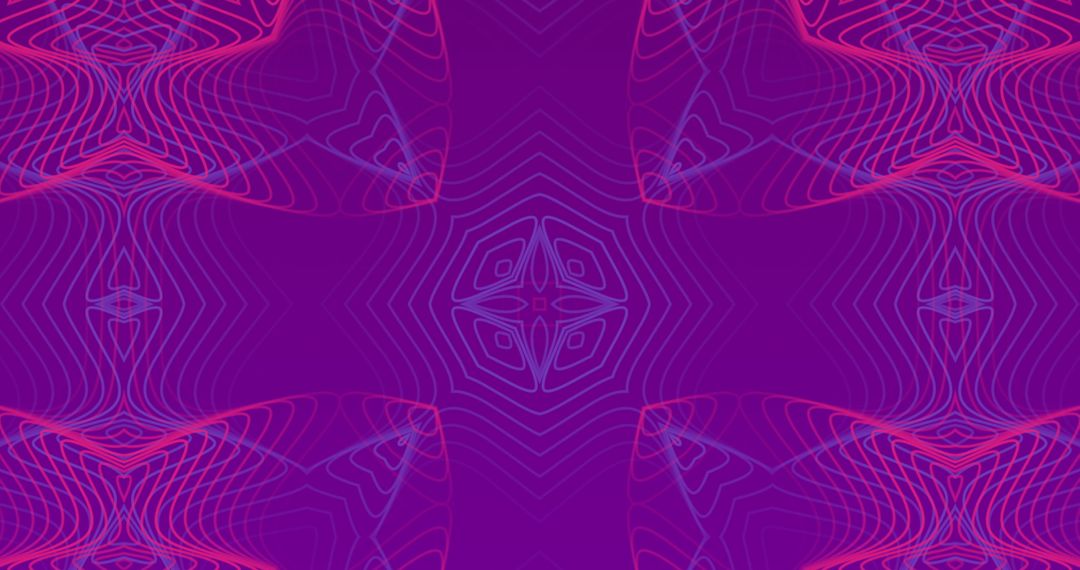 Kaleidoscope Abstract Purple Patterns on Vivid Background