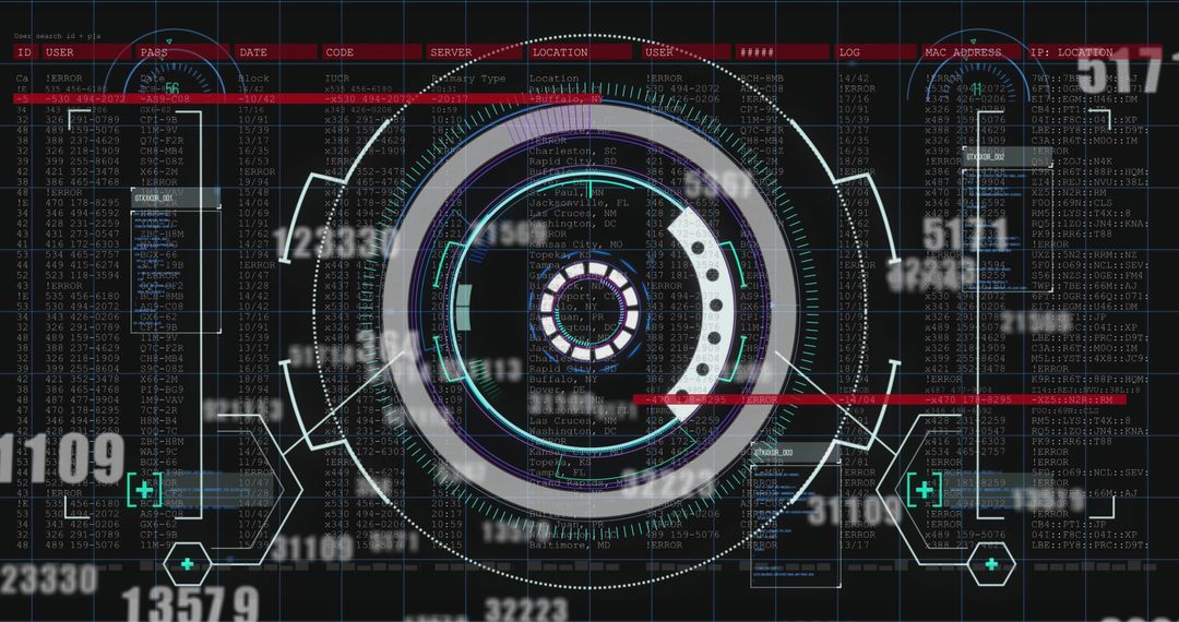 Futuristic Digital Interface with Data Analytics and Technology