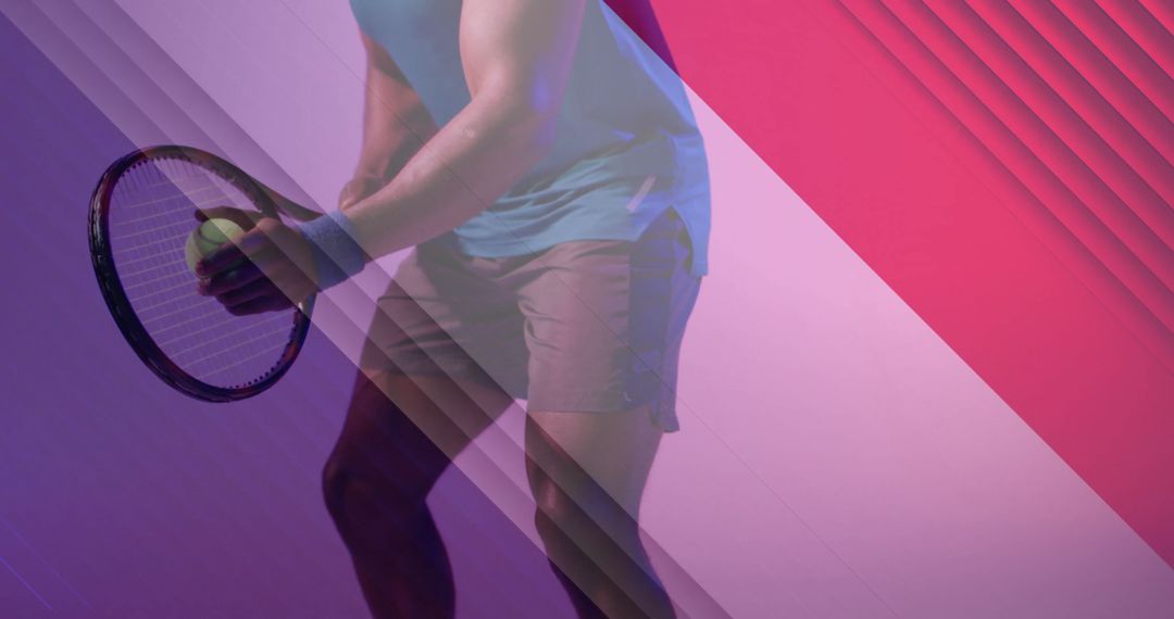 Dynamic Tennis Player with French Flag Filter