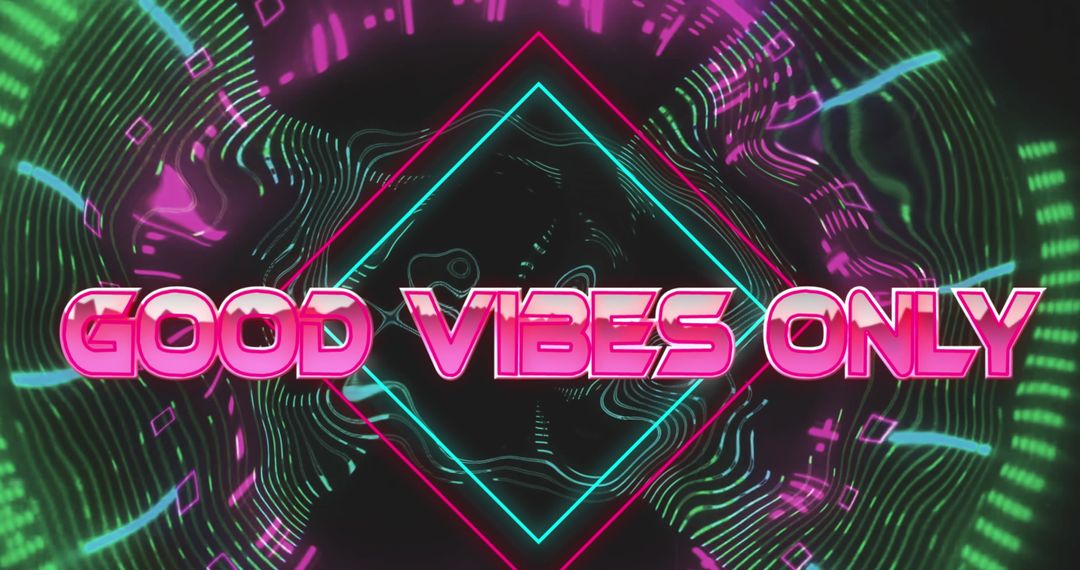 Good Vibes Only Text on Colorful Abstract Pattern - Free Images, Stock Photos and Pictures on Pikwizard.com