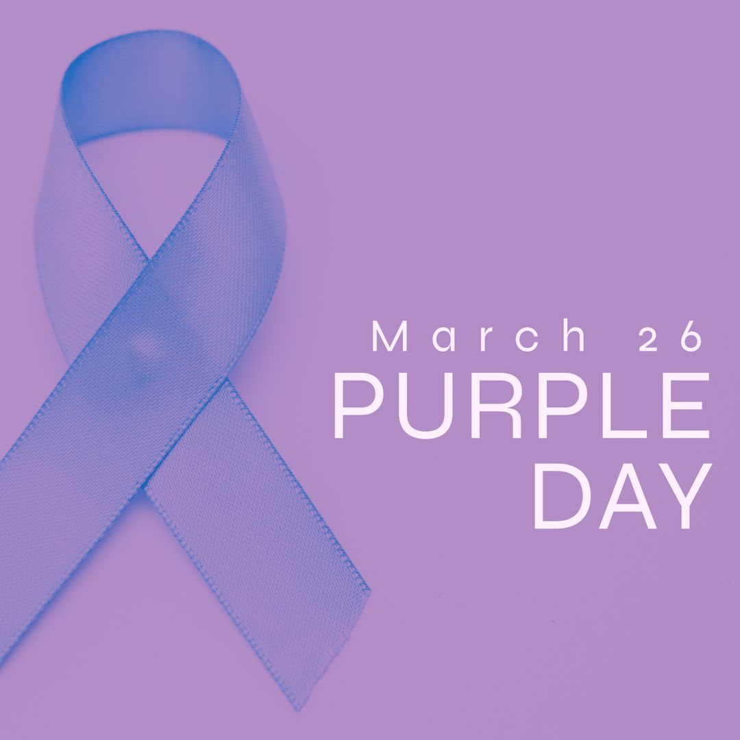 Purple Day March 26 Epilepsy Awareness with Ribbon