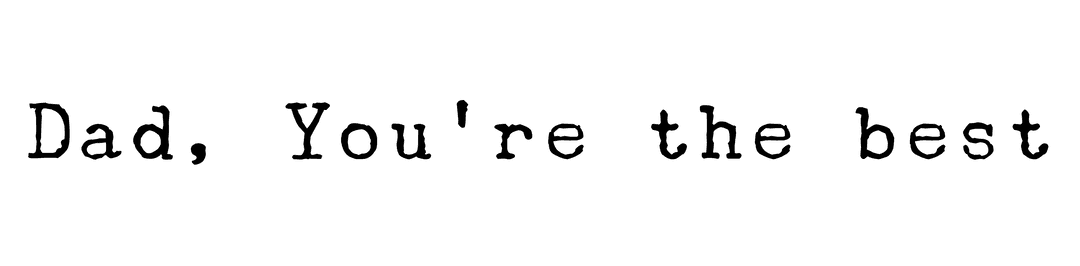 Father's Day Festive Celebration Text on Transparent Background