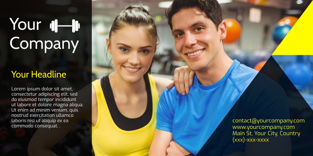 Energetic Couple Motivated for Fitness Journey in Gym Setting