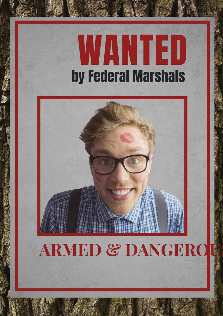 'Wanted by Federal Marshals' Funny Party Invitation Poster Template - Download Free Stock Templates Pikwizard.com