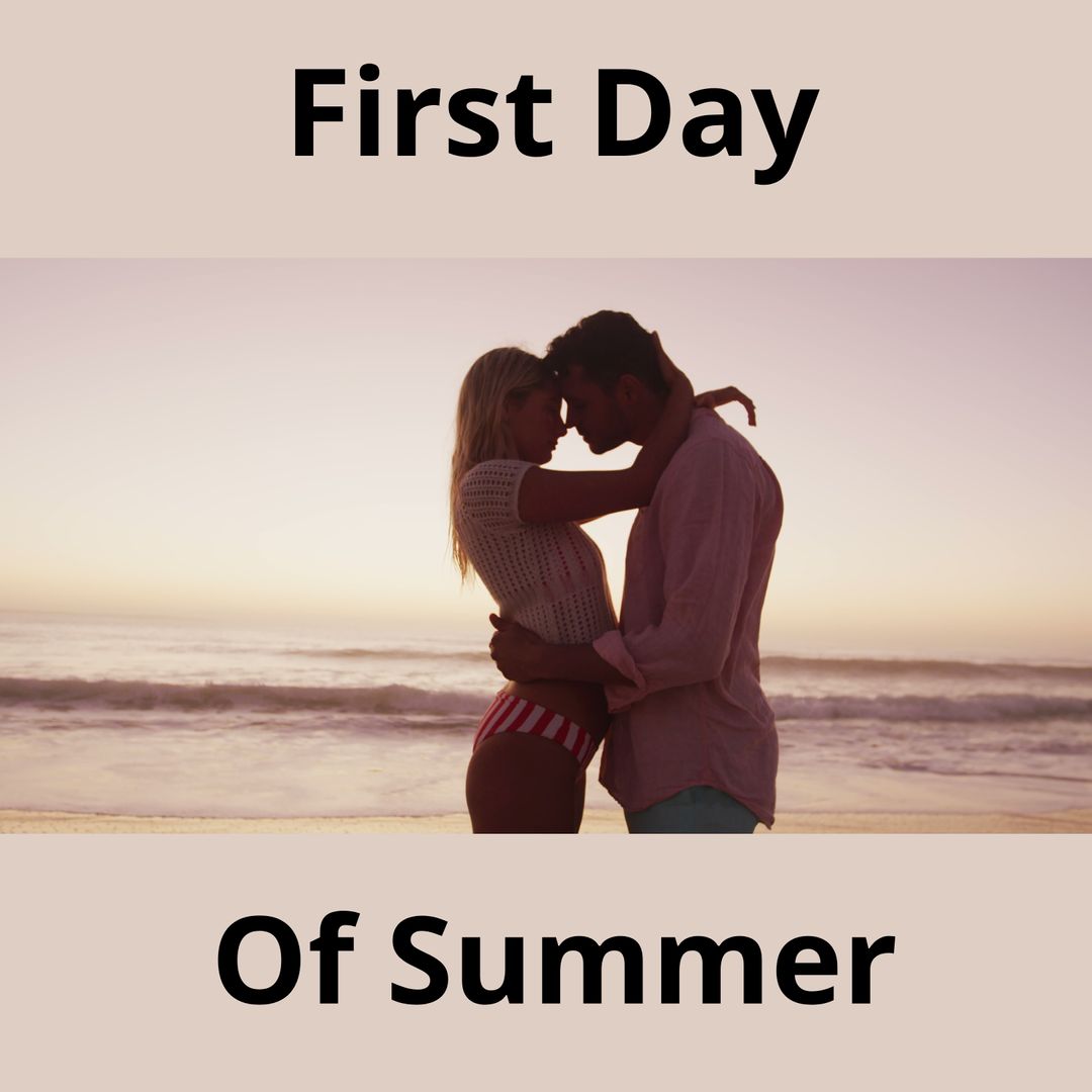 Romantic Embrace at Sunset Beach