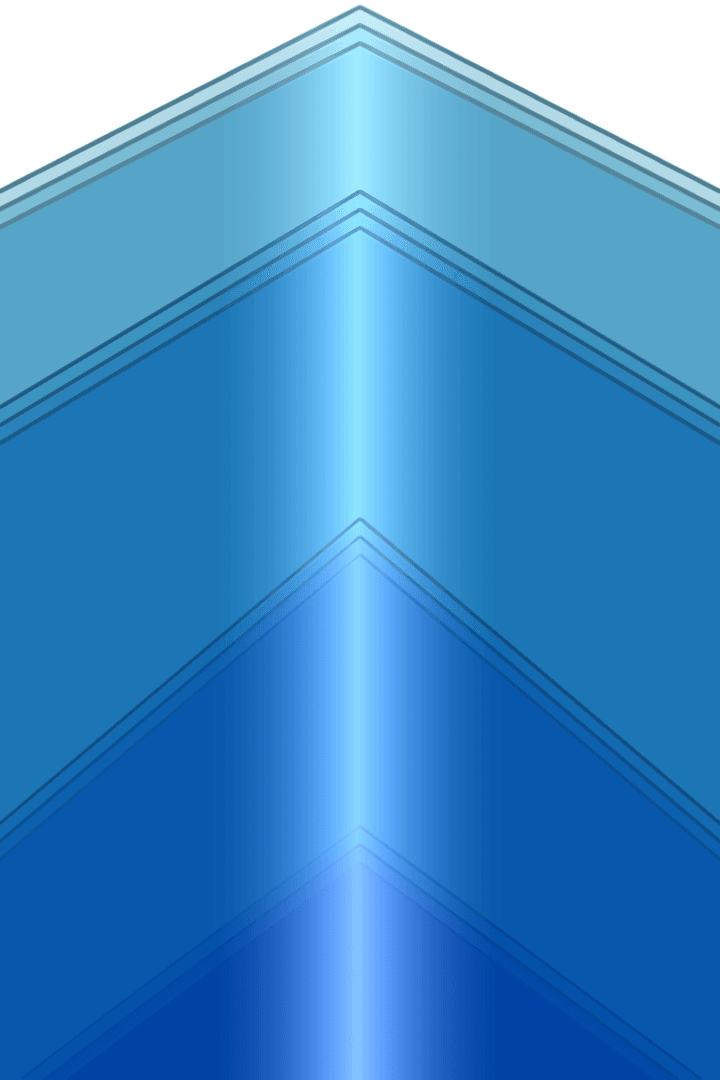 Geometric Blue Pattern with Gradient on Transparent Background