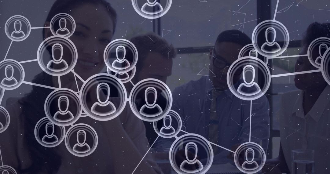 Business Professionals Networking Digital Interface Concept