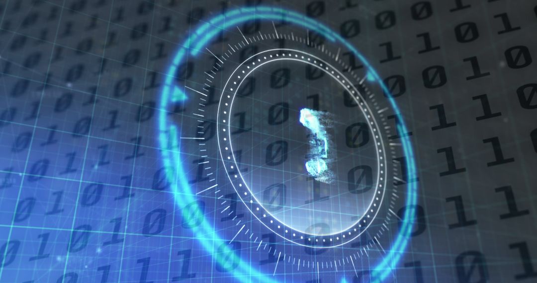 NFT Security Symbol Over Binary Data and Digital Interfaces - Free Images, Stock Photos and Pictures on Pikwizard.com