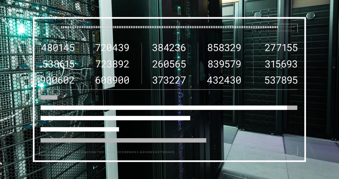 Data Processing Interface Over Computer Server Room