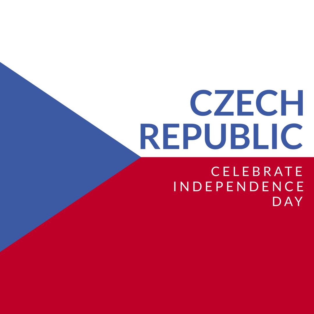 Czech Republic Independence Day Patriotic Flag Design