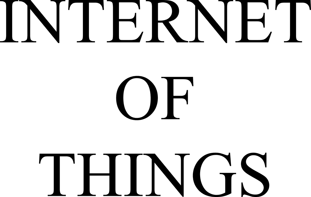 Transparent Internet of Things Text Typography Overlay Vector