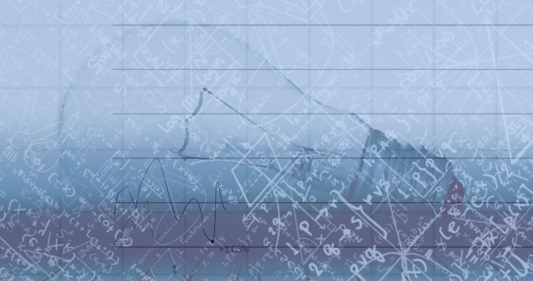 Abstract Math Equations and Finance Statistics Overlay Concept