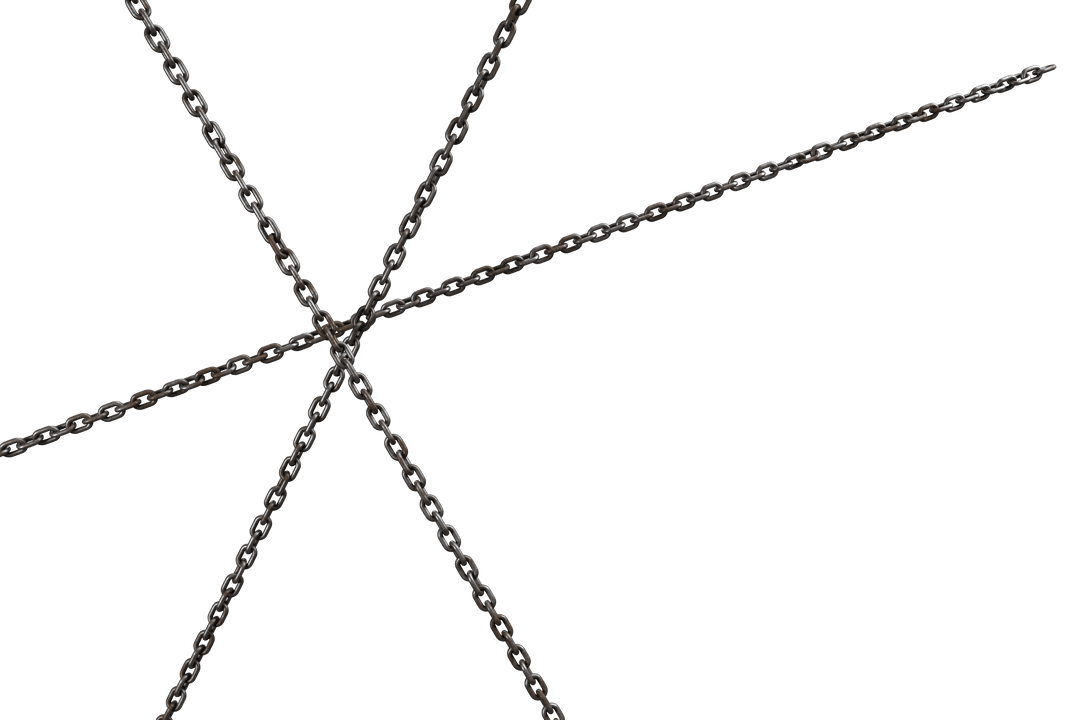 Transparent Overlapping Metal Chains in Geometric Formation