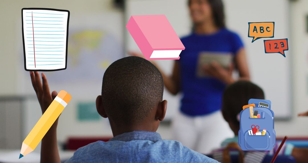 Engaged Classroom with Enthusiastic Students and Teacher