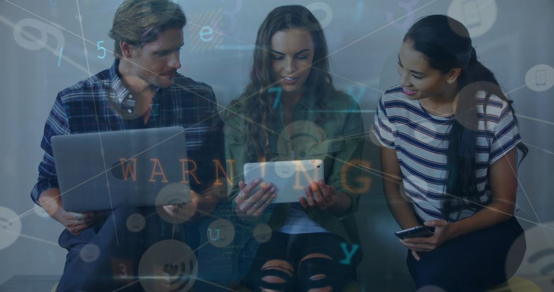 Students Engaged with Technology in Connected Digital World