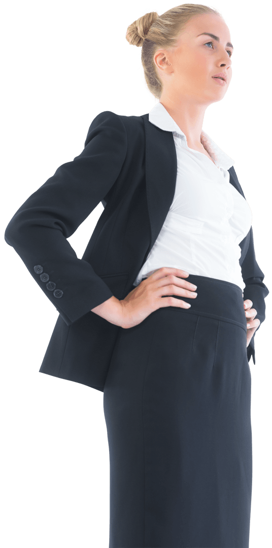 Confident Businesswoman Standing in Transparent Background