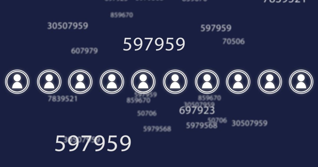 Digital network user interface with numbers