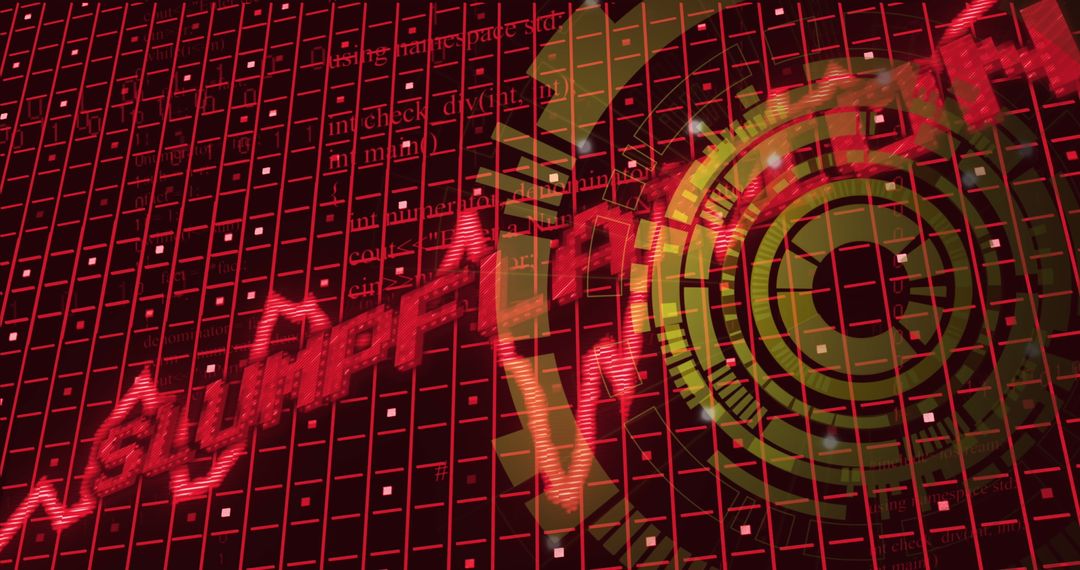 Digital Slumpflation Crisis Representation in Red