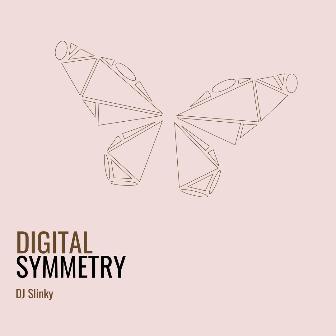 Geometric Butterfly Design on Digital Music Album Cover