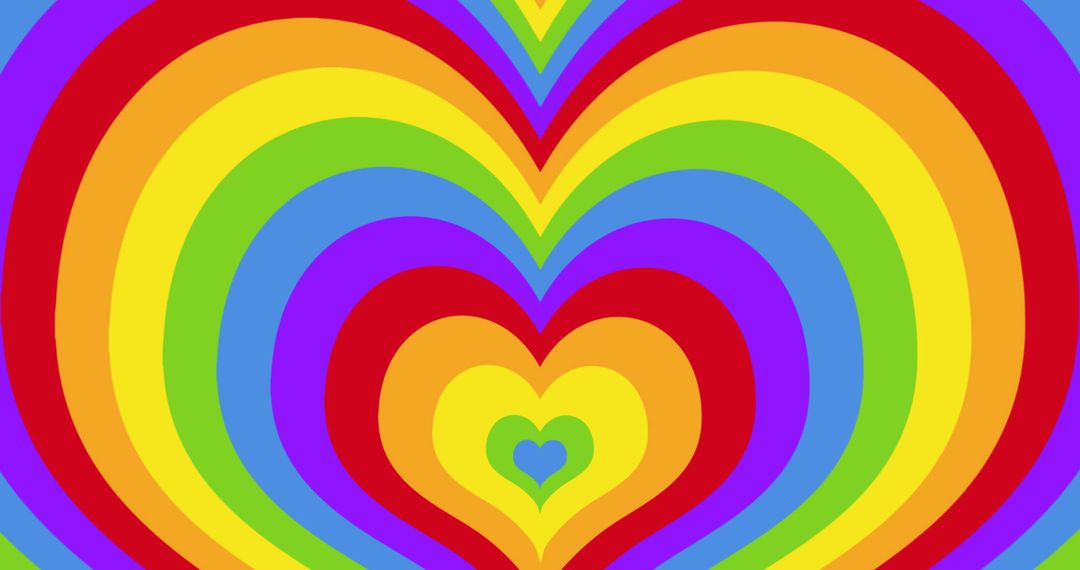 Heart-Shaped Rainbow Celebrating LGBTQ Pride and Unity