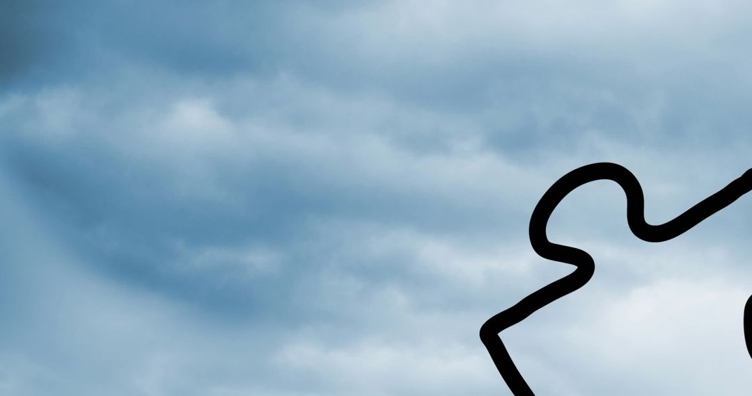 Puzzle and Question Marks Overlay on Cloudy Sky