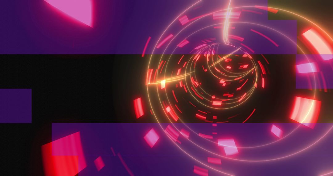 Abstract Neon Tunnel with Dynamic Light Streaks