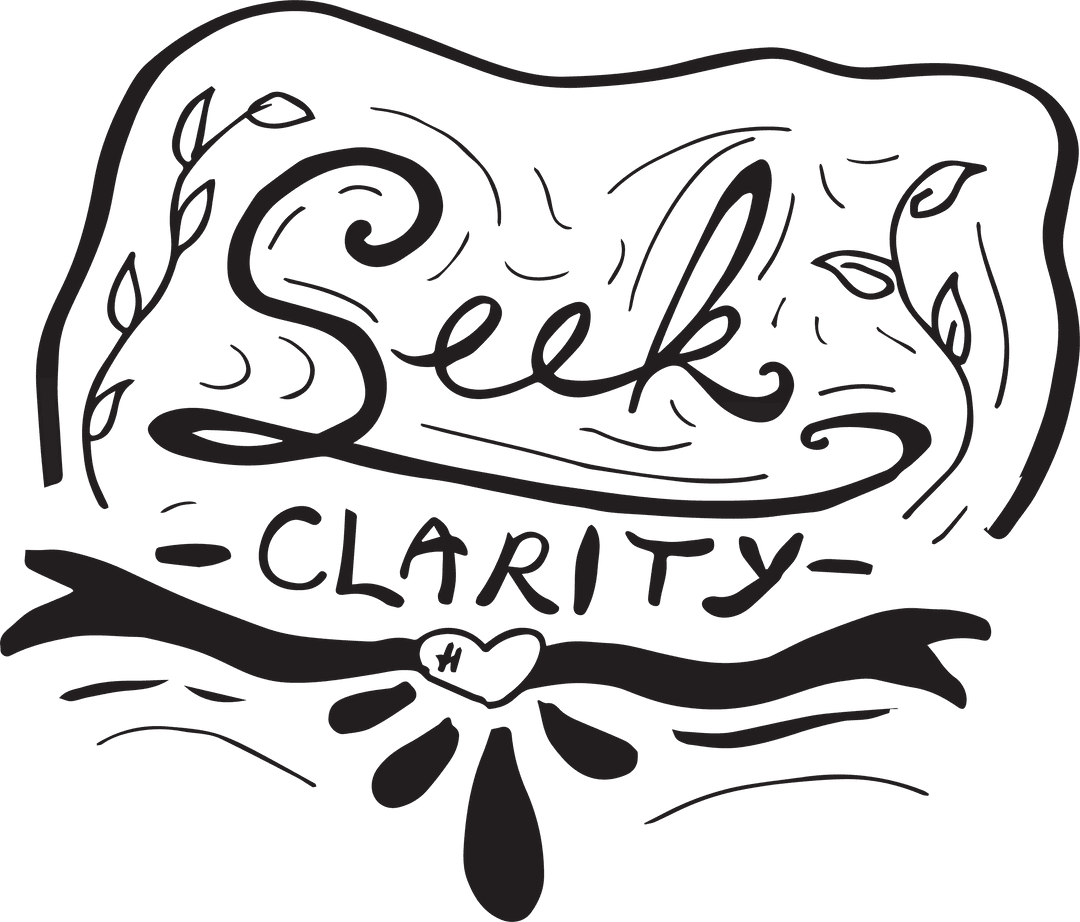 Seek Clarity Modern Typography on Transparent Background