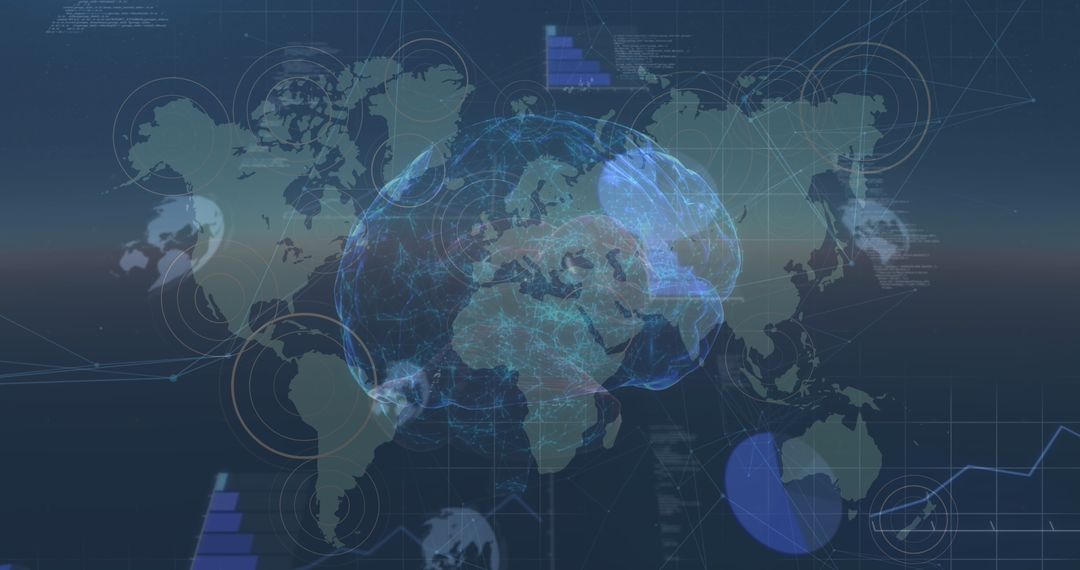 Global Network Interface Showcasing Digital Connectivity