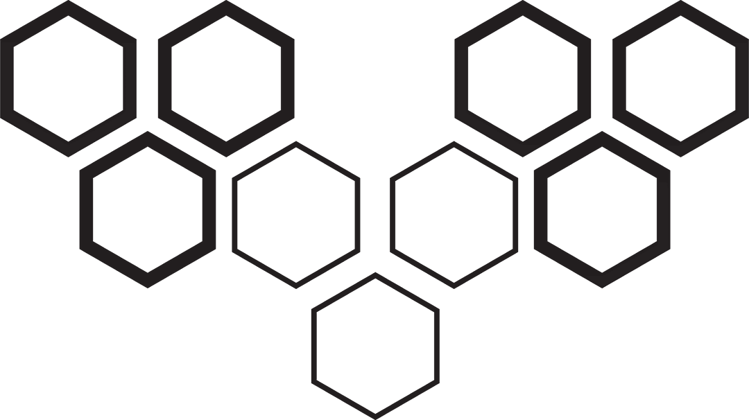 Geometric Hexagon Pattern on Transparent Background