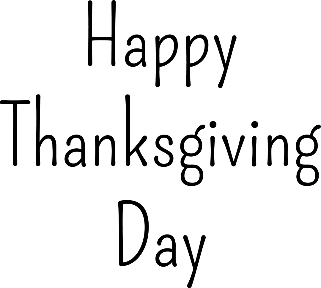 Transparent Happy Thanksgiving Day Text Illustration