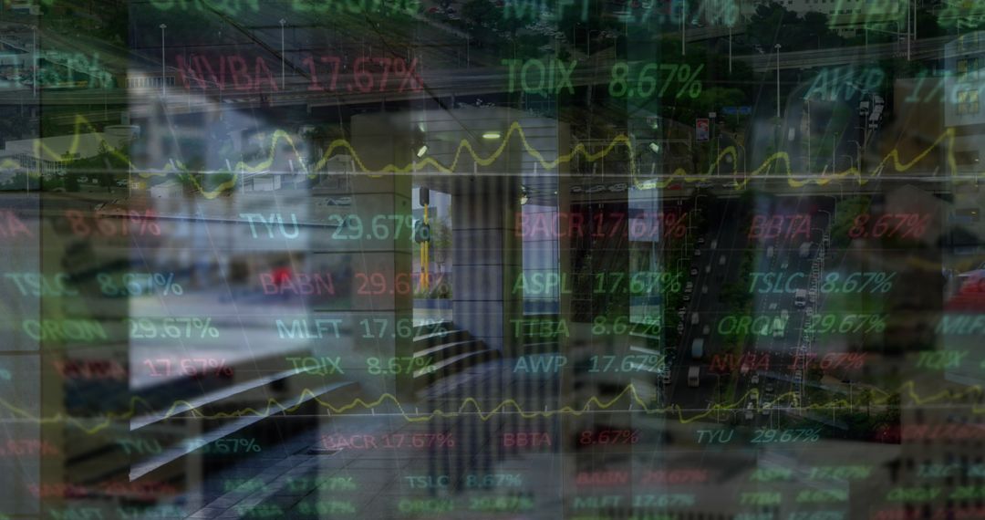 Financial Data with Graphs Reflecting Modern Economy Trends