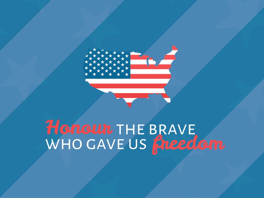 Patriotic Tribute with US Flag in Country Outline Design