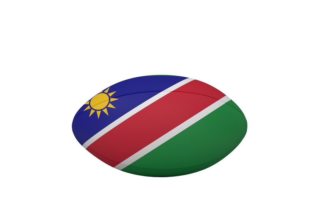 Rugby Ball With Namibian Flag Colors On Transparent Background - Download Free Stock Images Pikwizard.com