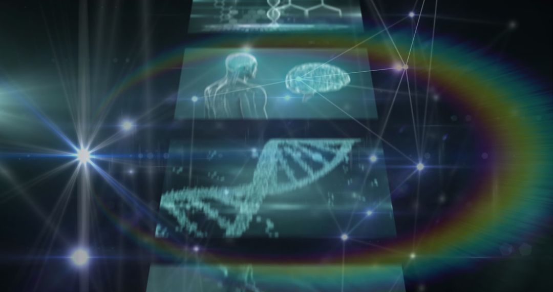 Digital Network with Futuristic Medical Technology Imagery