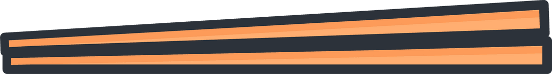 Diagonal Peach Bars on Dark Trim Transparent Background