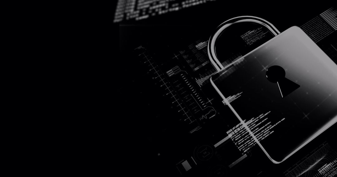 Abstract Digital Padlock Representing Online Security