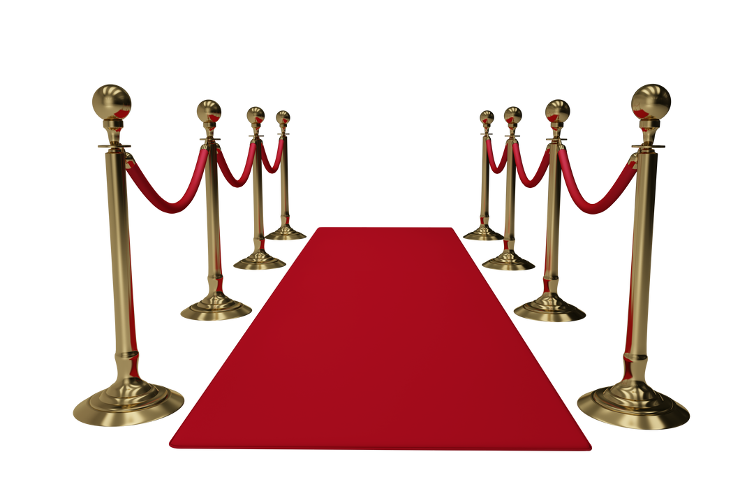 Luxury Red Carpet With Gold Poles On Transparent Background - Download Free Stock Images Pikwizard.com