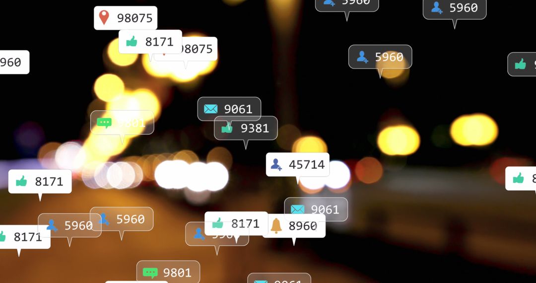 Social Media Interaction Statistics Over Blurred Urban Traffic
