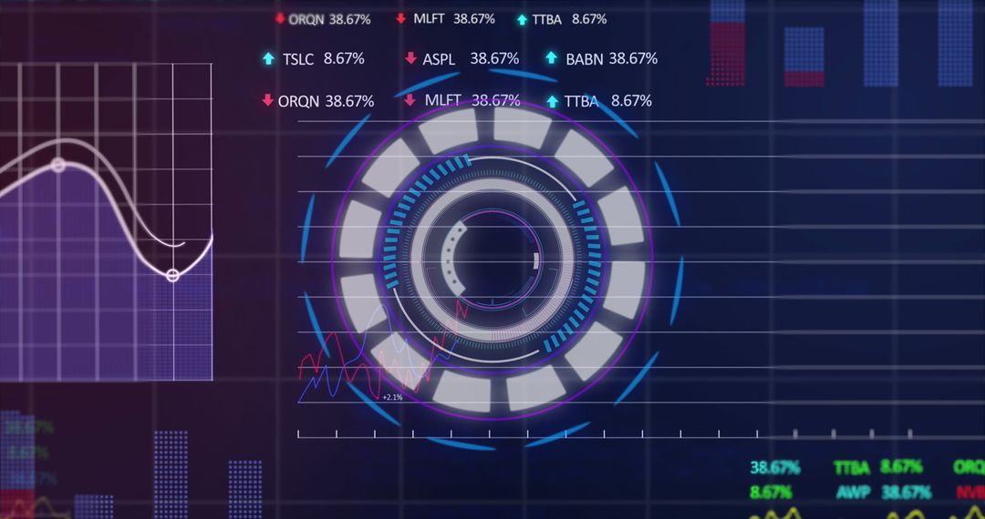 Digital Financial Analysis and Data Visualization Concept