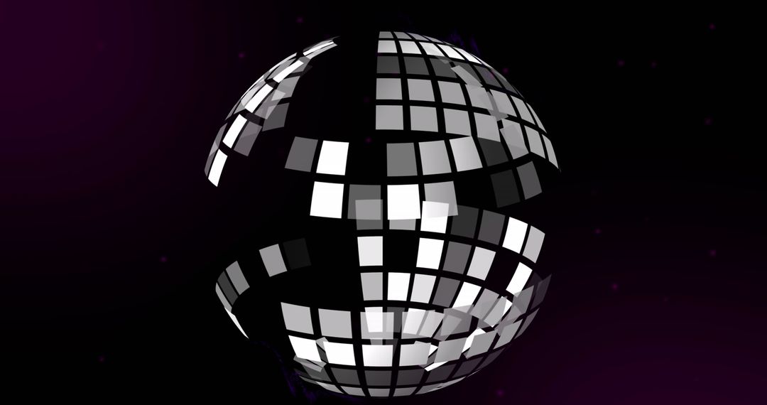 Spinning Abstract 3D Globe on Dark Background