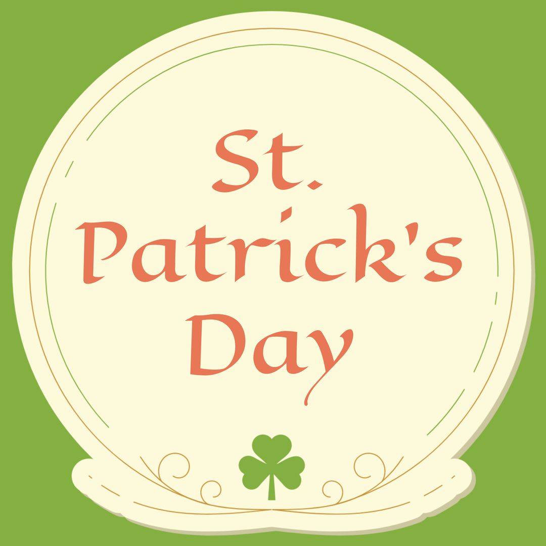 St. Patrick's Day Celebration Design with Shamrock Symbol