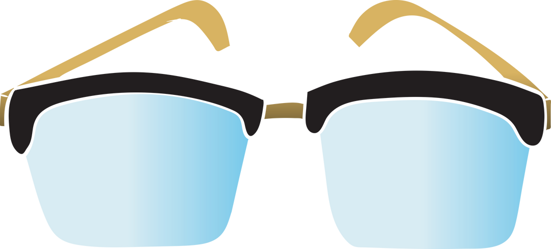 Transparent Vectors Glasses with Blue Lenses Illustration - Download Free Stock Images Pikwizard.com