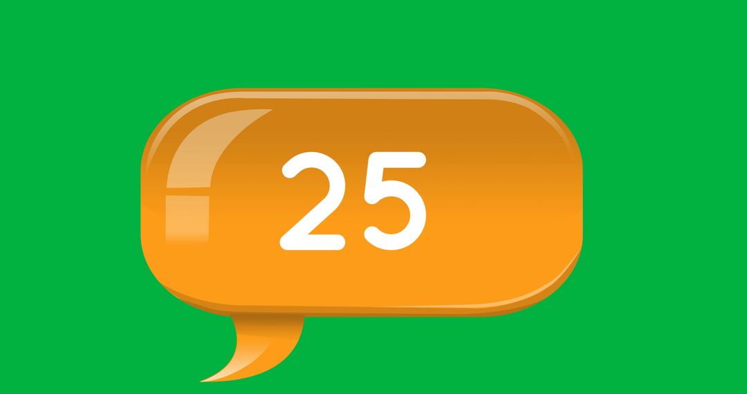 Rising Notification Bubble Over Green Background