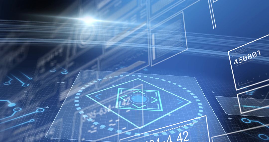 Futuristic Holographic Interface with Streaming Data