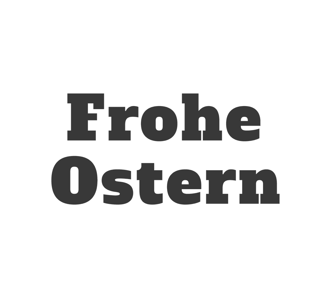 Transparent Frohe Ostern Easter Text for Festive Designs