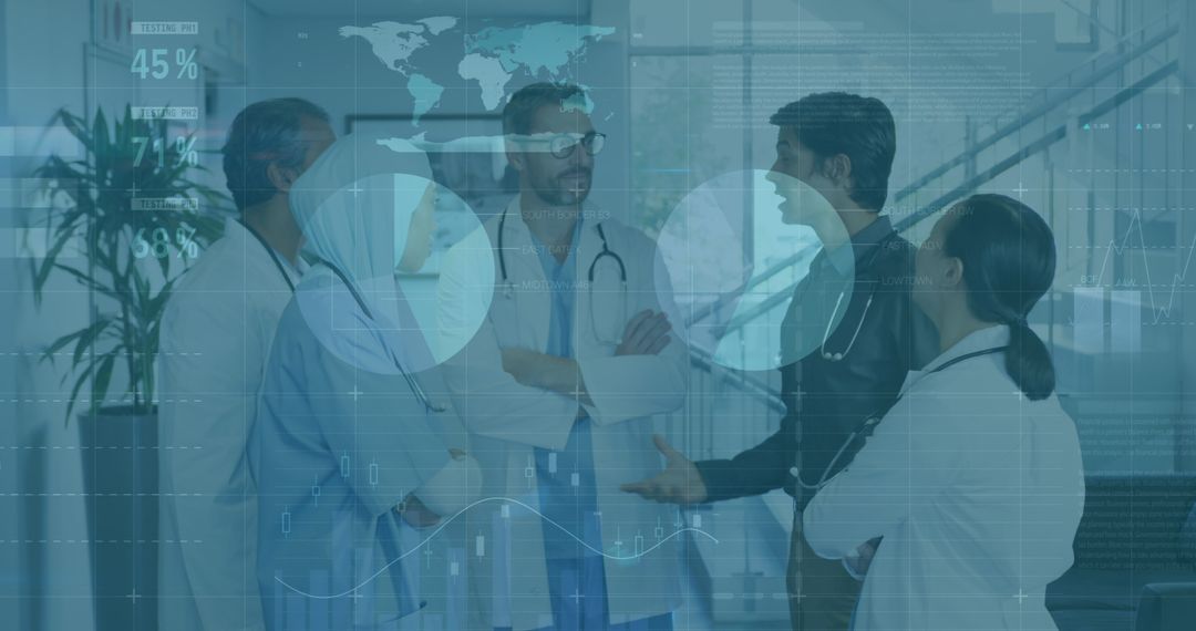 Healthcare Innovation With Diverse Doctors Analyzing Data