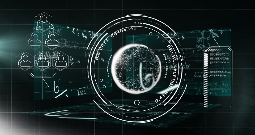 Futuristic Technology Interface with Digital Globe