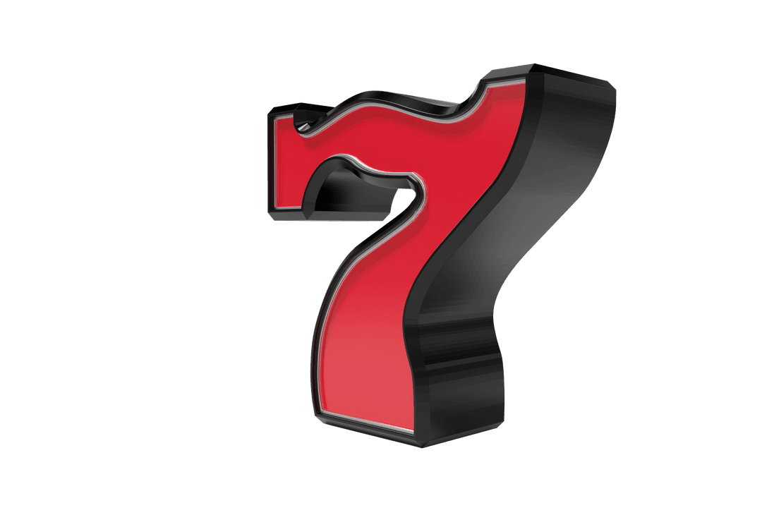 3D Glossy Red Number Seven with Transparent Background - Download Free Stock Images Pikwizard.com