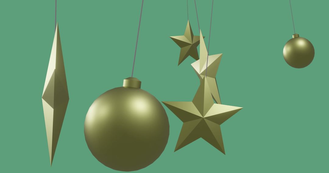 Minimalist Christmas Baubles with Copy Space