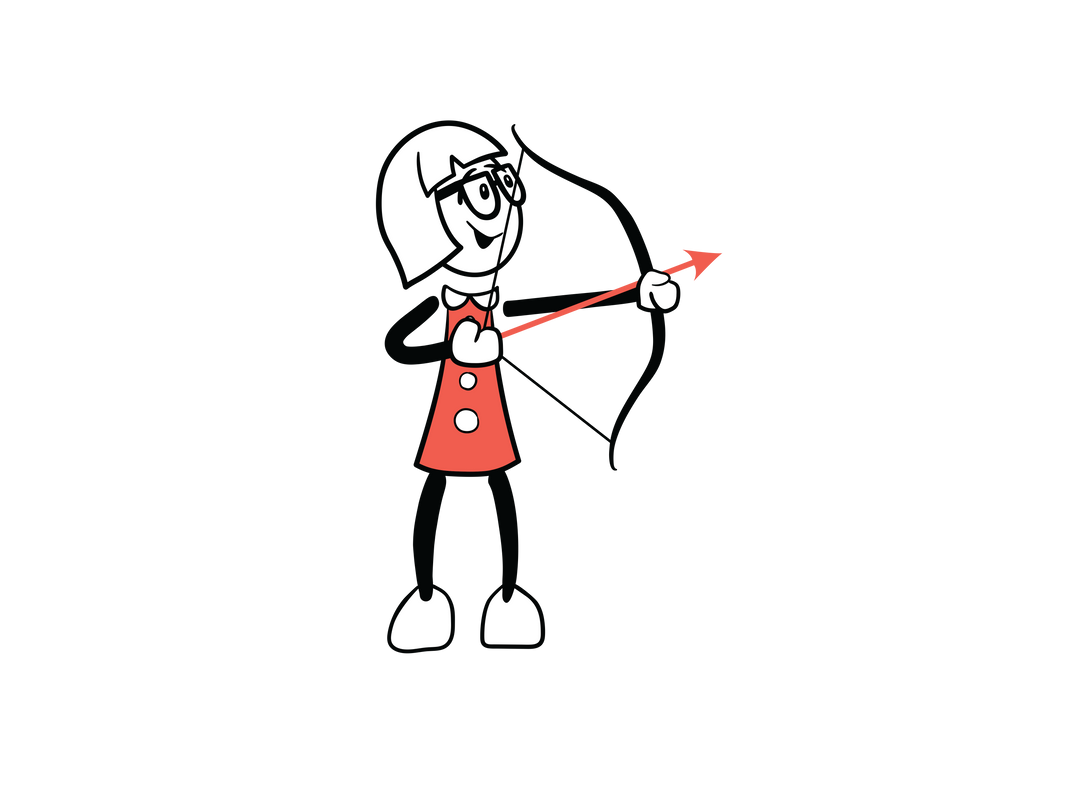 Transparent Female Cartoon Archer with Bow and Arrow - Download Free Stock Images Pikwizard.com